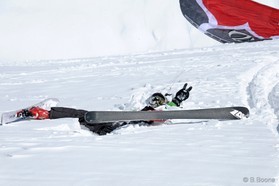 Johann Civel - snowkite a Gudauri - Georgie