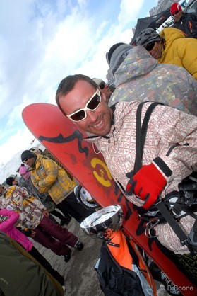 Cortina snowkite contest 2009 passo Giau Italy