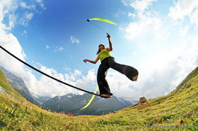 slackline - Lac du Pontet  (La Grave 05)