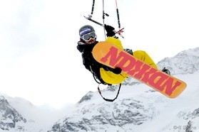 Goody Gaudard - Bernina pass - snowkite en Suisse