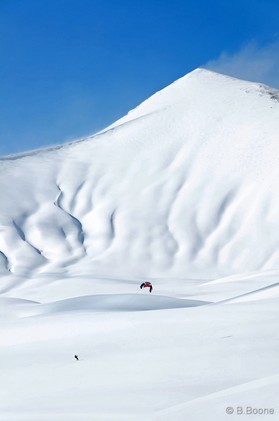 Johann Civel - snowkite a Gudauri - Georgie