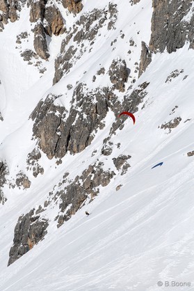 Johan Civel- Cortina snowkite contest 2009 passo Giau Italy