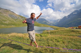 slackline - Lac du Pontet  (La Grave 05)