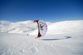fabio ingrosso - snowkite en Grece - kaimaktsalan
