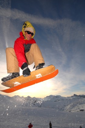 Mathieu Blanchard- Cortina snowkite contest 2009 passo Giau Italy