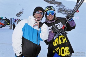 Johann Civel et Alex Robin - Snowkite Masters 2012 - col du Lautaret (05) France