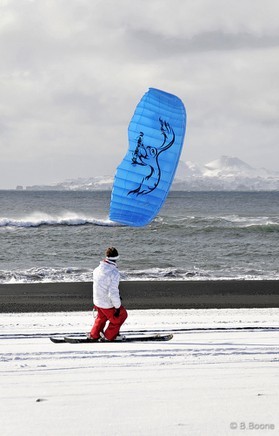 Jérome Josserand - snowkite en Islande