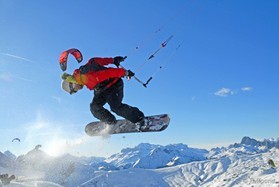 Mathieu Blanchard- Cortina snowkite contest 2009 passo Giau Italy