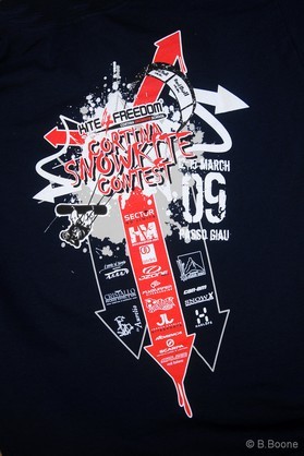 Cortina snowkite contest 2009 passo Giau Italy