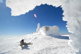fabio ingrosso - snowkite en Grece - kaimaktsalan