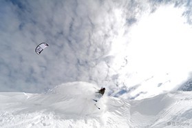 Fabio Ingrosso - Bernina pass - snowkite en Suisse