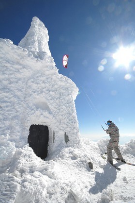 fabio ingrosso - snowkite en Grece - kaimaktsalan