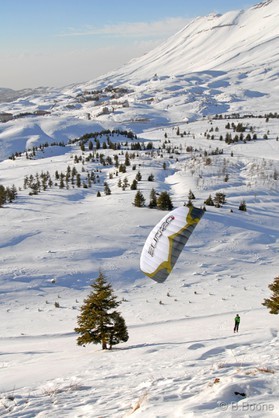 Johann Civel - snowkite au Liban