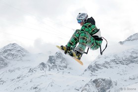 Romain Luppi - Bernina pass - snowkite en Suisse