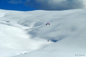 fabio ingrosso - snowkite en Grece - kaimaktsalan