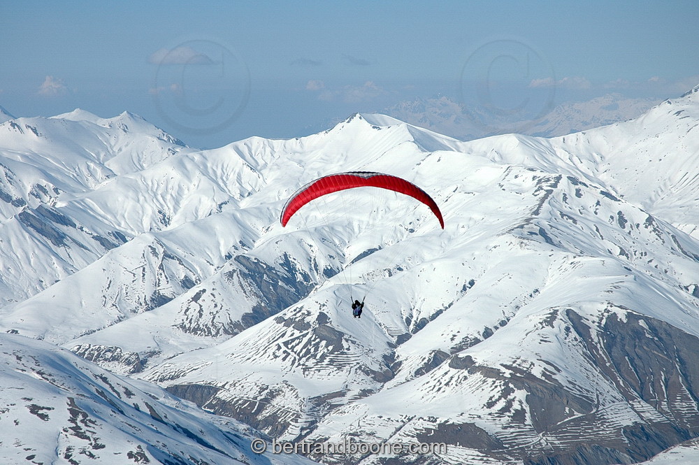 Parapente a La Grave en hiver