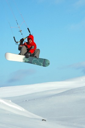 Ralf Groesel-snowkite en Norvege 2006