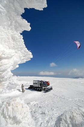 fabio ingrosso - snowkite en Grece - kaimaktsalan