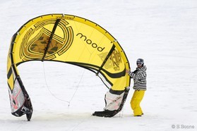 Goody Gaudard - Bernina pass - snowkite en Suisse