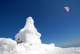 fabio ingrosso - snowkite en Grece - kaimaktsalan