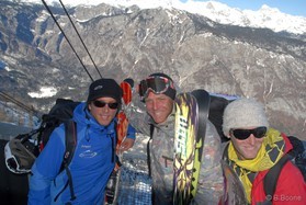 snowkite en Slovénie -Vogel - fabio Ingrosso (ch) - mathieu Blanchard (fr) - johann Civel (fr)