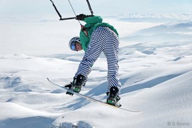 Romain Luppi - snowkite en Macedonia - Popova Shapka