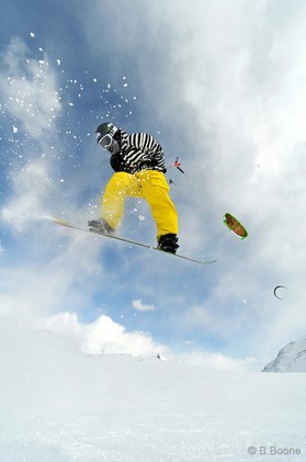 Goody Gaudard - Bernina pass - snowkite en Suisse