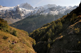 Slackline au Chazelet - La Grave - Hautes Alpes - France
