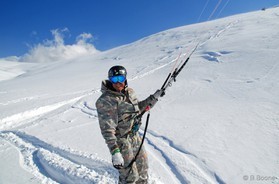 fabio ingrosso - snowkite en Grece - kaimaktsalan