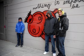 snowkite en Slovénie  fabio Ingrosso (ch) - mathieu Blanchard (fr) - johann Civel (fr)