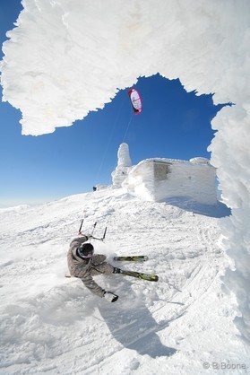 fabio ingrosso - snowkite en Grece - kaimaktsalan