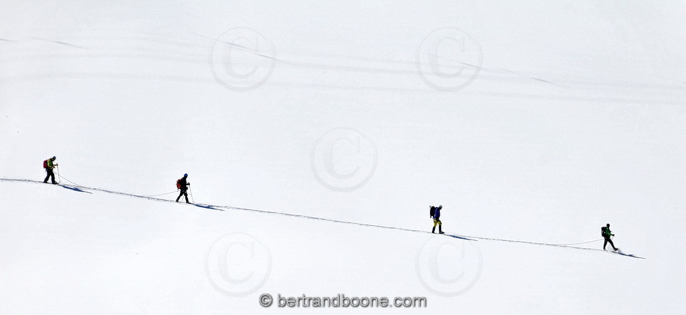 Marche sur glacier de La Girose  à La Grave- La Meije (05)