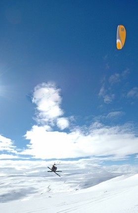 Pascal Joubert-snowkite en Norvege 2006