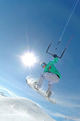 Romain Luppi - snowkite en Macedonia - Popova Shapka