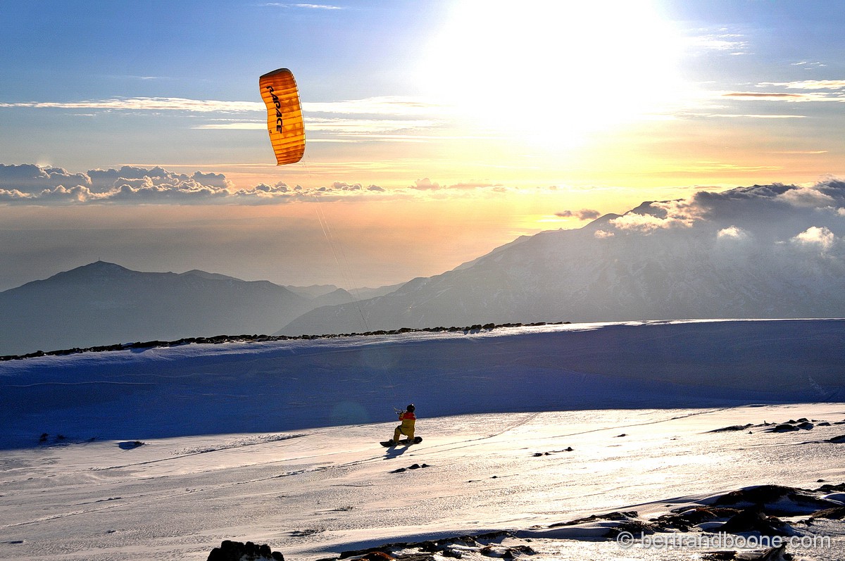 Snowkite trip en Crète