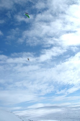 Pascal Joubert-snowkite en Norvege 2006