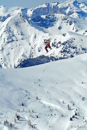 Cortina snowkite contest 2009 passo Giau Italy