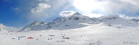 Bernina pass - snowkite en Suisse