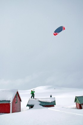 Matt Blanchard-snowkite en Norvege 2006