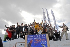 Cortina snowkite contest 2009 passo Giau Italy