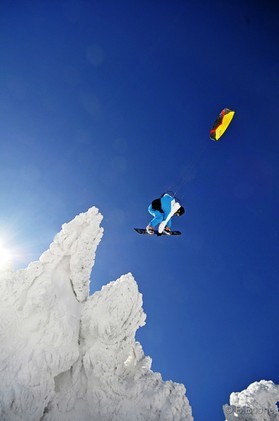 Johann Civel - Snowkite en Bosnie - Jahorina