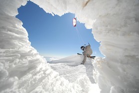 fabio ingrosso - snowkite en Grece - kaimaktsalan