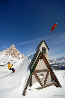 Johan Civel- Cortina snowkite contest 2009 passo Giau Italy