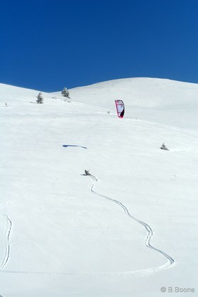 fabio ingrosso - snowkite en Grece - kaimaktsalan