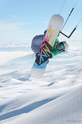 Romain Luppi - snowkite en Macedonia - Popova Shapka