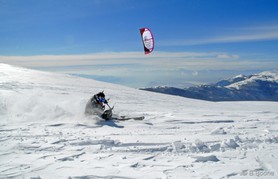 fabio ingrosso - snowkite en Grece - kaimaktsalan