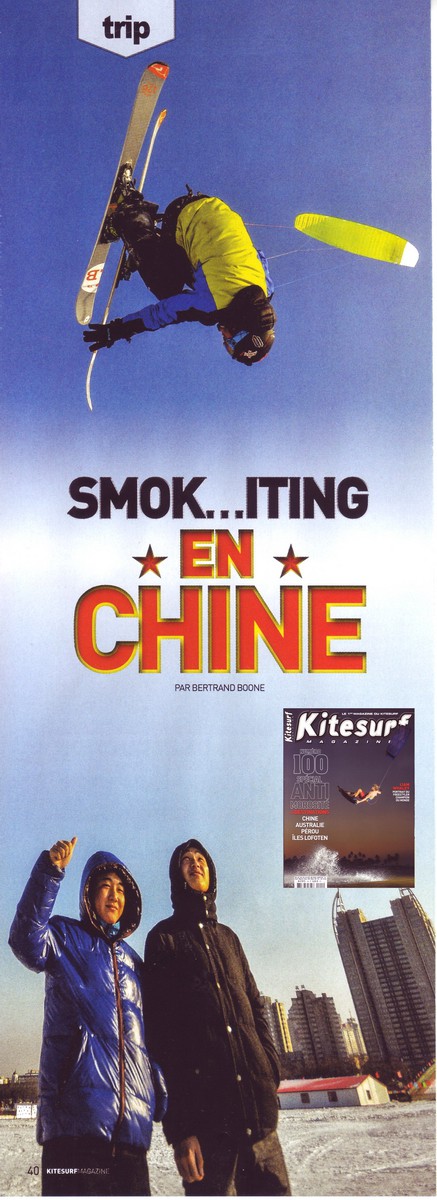 kitesurf magazine  100   China trip 2015   rider: Johann Civel