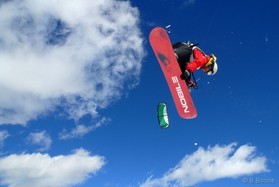 Mathieu Blanchard- Cortina snowkite contest 2009 passo Giau Italy