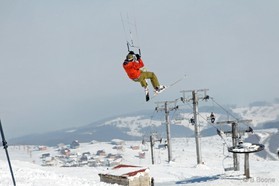 Fred Contat - snowkite en Macedonia - Popova Shapka