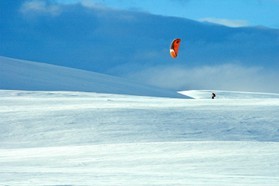 Pascal Joubert-snowkite en Norvege 2006